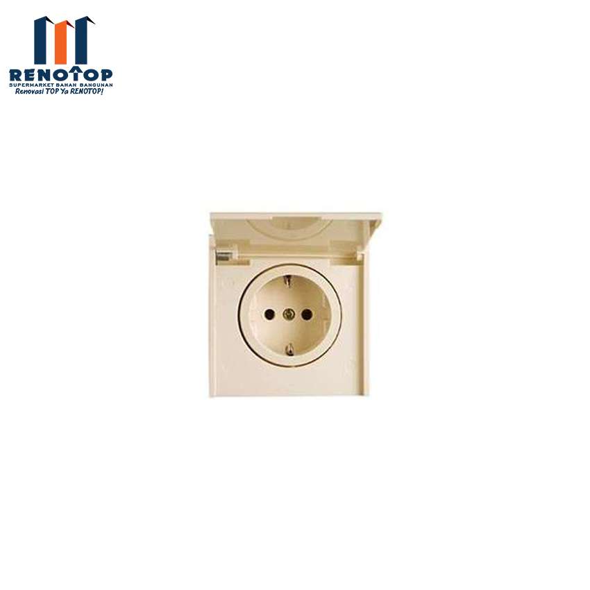 Image BROCO Stop Kontak Arde IB Tutup 6122 Cream Packing 6122